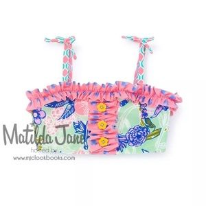 NWT GIRLS MATILDA JANE Cannonball Swim TOP Size 14